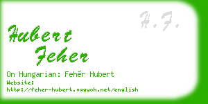 hubert feher business card